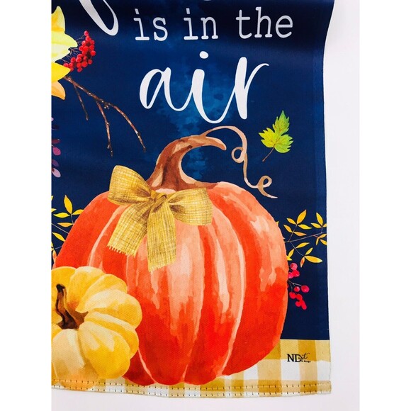 Double Sided New Garden Flag - Fall Is In The Air - 12.5" x 18" Mildew Resistant - Picture 3 of 6